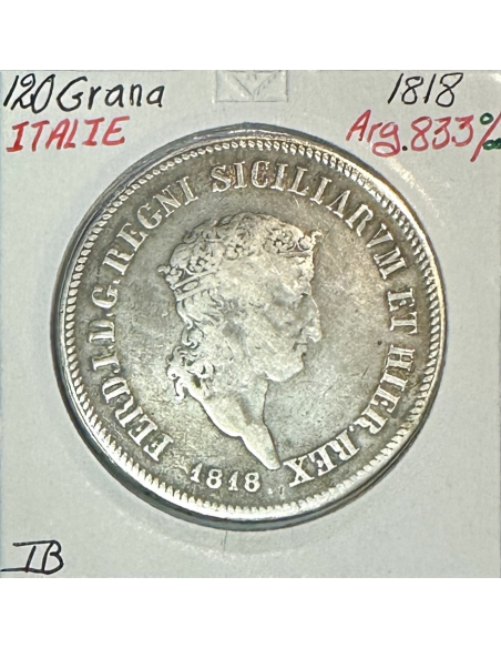 ITALIE - 120 GRANA 1818 - Pièce de Monnaie en Argent // Qualité : TB