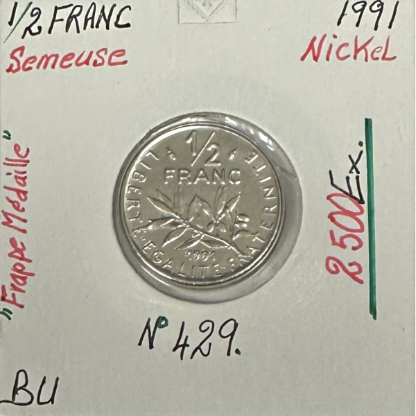 1/2 FRANC SEMEUSE - 1991 "Frappe...