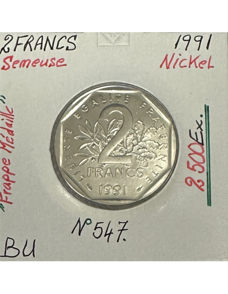 2 FRANCS SEMEUSE - 1991 "Frappe Médaille" Monnaie en Nickel // BU