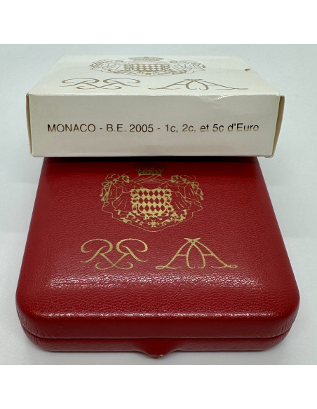 MONACO - Coffret BE - 1 Cent, 2 Cents et 5 Centimes d'Euro de l'Année 2005