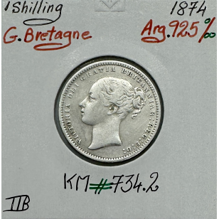 ROYAUME-UNI / GRANDE BRETAGNE - 1 Shilling 1874 - Monnaie...