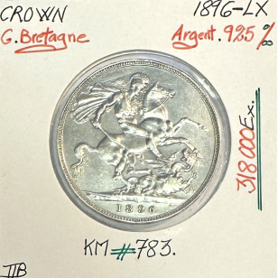 ROYAUME-UNI / GRANDE BRETAGNE - CROWN 1896 LX - Monnaie...