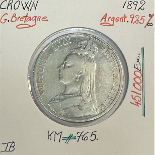 ROYAUME-UNI / GRANDE BRETAGNE - CROWN 1892 - Monnaie en...
