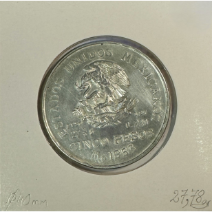 MEXIQUE - 5 PESOS 1953 - Pièce de Monnaie en Argent //... 2