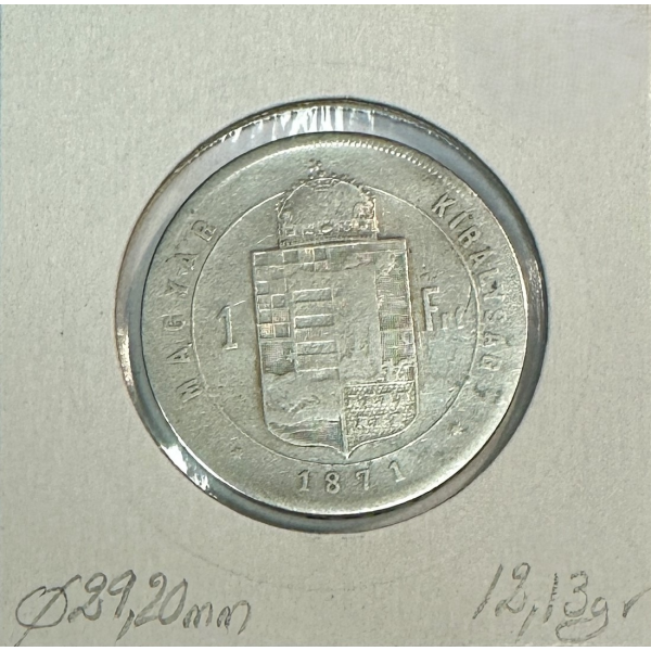 HONGRIE - 1 FORINT 1871 KB - Pièce de...