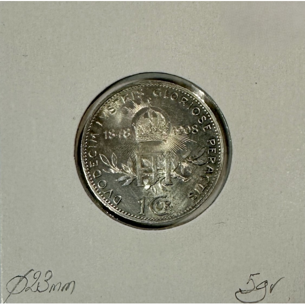 AUTRICHE - 1 COURONNE 1908 - Pièce de...