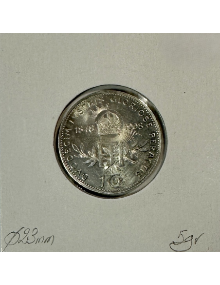 AUTRICHE - 1 COURONNE 1908 - Pièce de Monnaie en Argent // Qualité : SUP