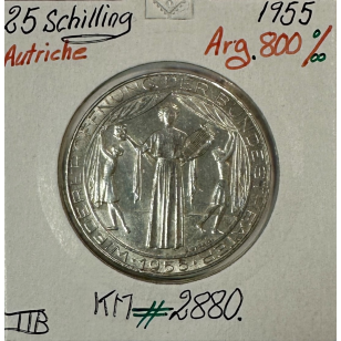AUTRICHE - 25 SCHILLING 1955 - Pièce de Monnaie en Argent...