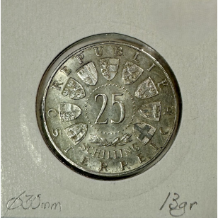 AUTRICHE - 25 SCHILLING 1955 - Pièce de Monnaie en Argent... 2