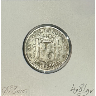 ESPAGNE - 1 PESETAS 1869 SN-M - Pièce de Monnaie en... 2