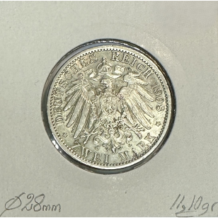 ALLEMAGNE PRUSSE - 2 MARK 1908A - Monnaie en Argent //... 2