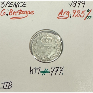 ROYAUME-UNI / GRANDE BRETAGNE (3 Pence 1899) Monnaie en...
