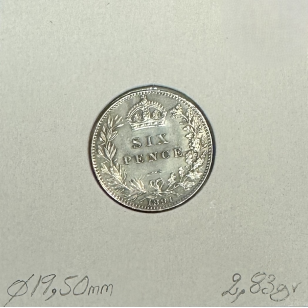 ROYAUME-UNI / GRANDE BRETAGNE (6 Pence 1891) Monnaie en... 2