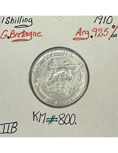 ROYAUME-UNI / GRANDE BRETAGNE - 1 Shilling 1910 - Monnaie en Argent // TTB