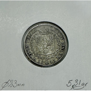 ALLEMAGNE PRUSSE - 1/6 THALER 1843 D - Pièce de Monnaie... 2