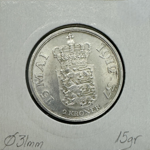 DANEMARK - 2 COURONNES 1937 - Pièce de Monnaie en Argent... 2
