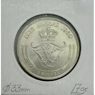 DANEMARK - 5 KRONER 1960 - Pièce de Monnaie en Argent // SUP 2