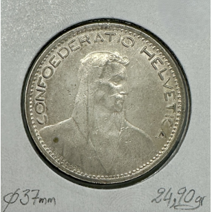 SUISSE - 5 FRANCS 1923 B - Pièce de Monnaie en Argent //... 2