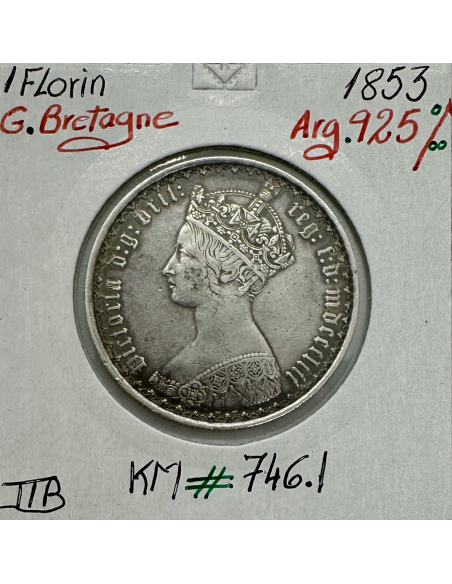ROYAUME-UNI / GRANDE BRETAGNE (1 Florin 1853) Monnaie en Argent // Qualité : TTB
