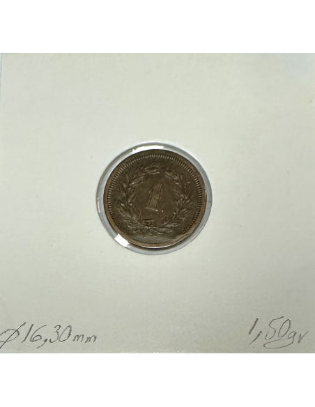 SUISSE - 1 RAPPEN 1875 B - Pièce de Monnaie en Bronze // Qualité : TB