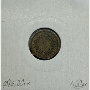 SUISSE - 1 RAPPEN 1877 B - Pièce de Monnaie en Bronze //... 2