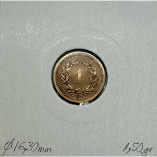 SUISSE - 1 RAPPEN 1876 B - Pièce de Monnaie en Bronze //... 2