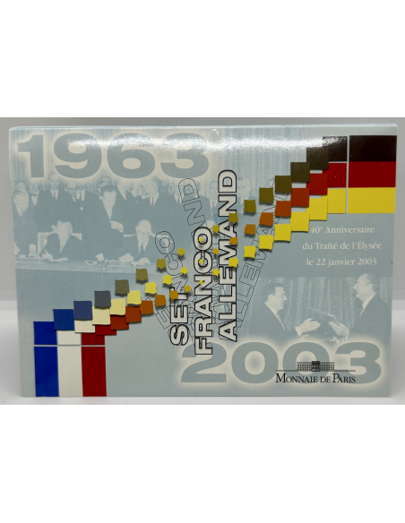 France Allemagne - Série des Euros 2003 en BU // Coffret BRILLANT UNIVERSEL