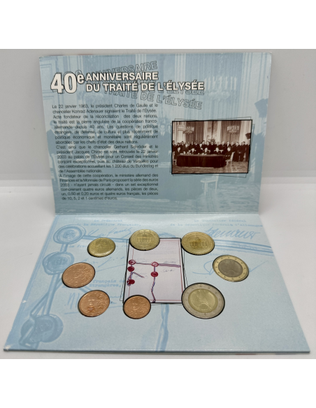 France Allemagne - Série des Euros 2003 en BU // Coffret BRILLANT UNIVERSEL