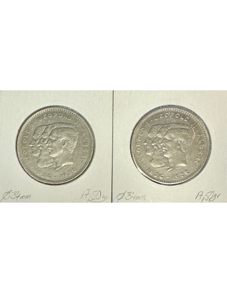 BELGIQUE - 10 FRANCS 1930 X 2 - 2 Monnaies en Nickel // Qualité : TTB