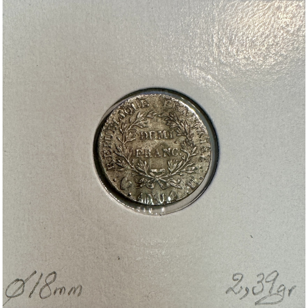 DEMI FRANC NAPOLEON EMPEREUR - L'AN...