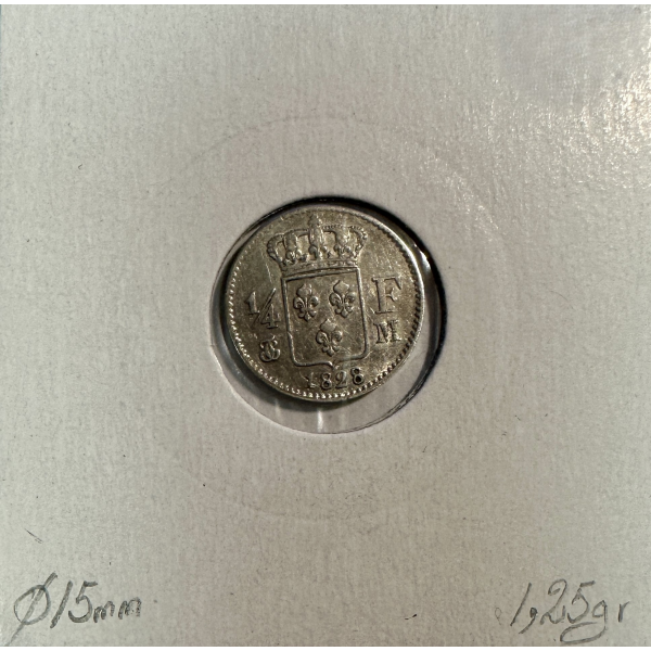 1/4 FRANC CHARLES X (1828M) Pièce de...
