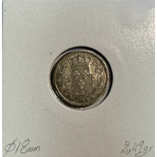 1/2 FRANC LOUIS XVIII (1818A) Pièce de Monnaie en Argent... 2