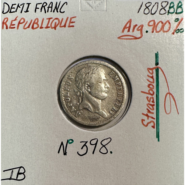DEMI FRANC REPUBLIQUE (1808BB) Pièce...