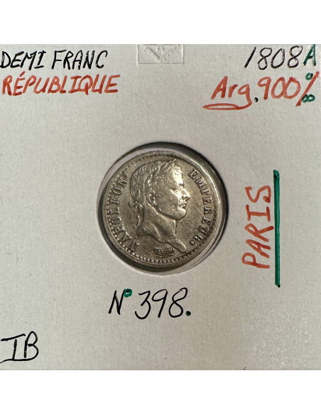 DEMI FRANC REPUBLIQUE (1808A) Monnaie en Argent // Qualité : TB (REF 1)