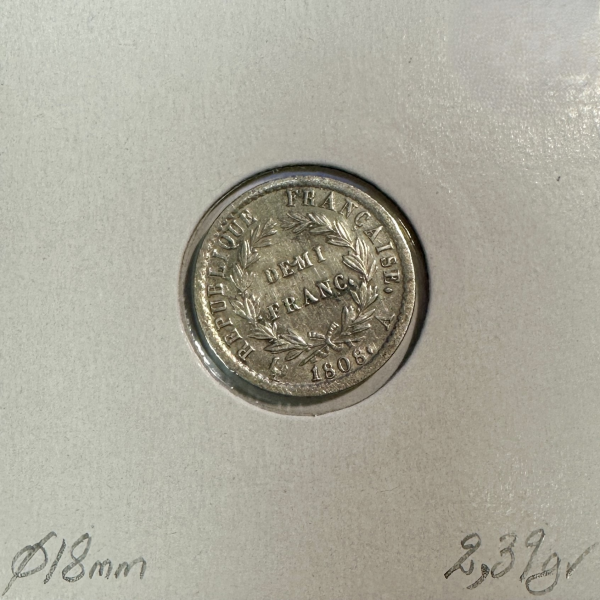 DEMI FRANC REPUBLIQUE (1808A) Monnaie...