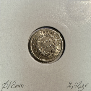 DEMI FRANC EMPIRE - 1809 A - Pièce de monnaie en Argent... 2