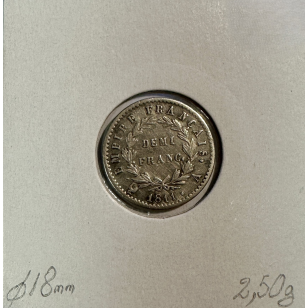 DEMI FRANC EMPIRE - 1811 A - Pièce de monnaie en Argent... 2