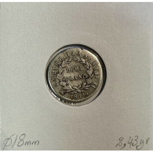 DEMI FRANC EMPIRE - 1811 D - Pièce de monnaie en Argent... 2