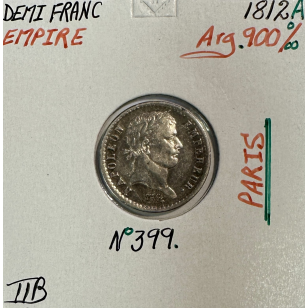 DEMI FRANC EMPIRE - 1812 A - Monnaie en Argent // Qualité...