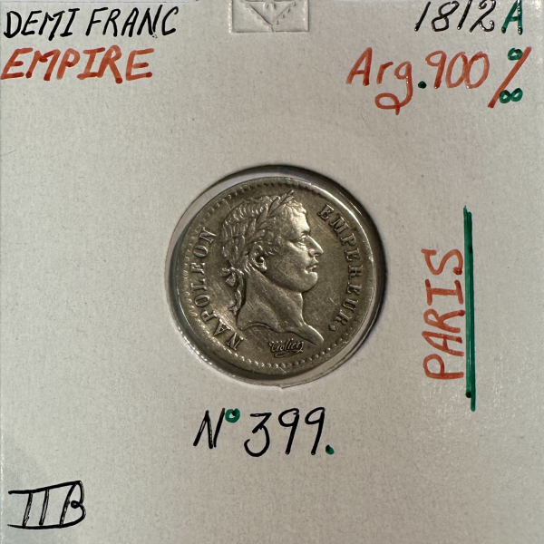 DEMI FRANC EMPIRE - 1812 A - Monnaie...