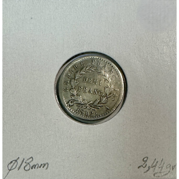 DEMI FRANC EMPIRE - 1812 A - Monnaie...