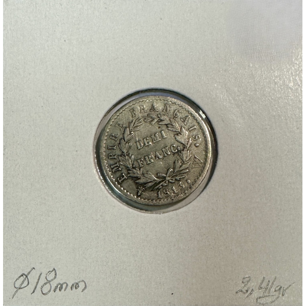 DEMI FRANC EMPIRE - 1813 W - Pièce de...