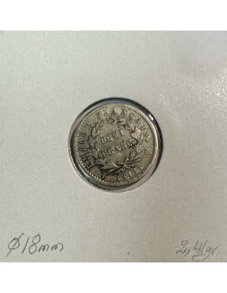DEMI FRANC EMPIRE - 1813 W - Pièce de monnaie en Argent // Qualité : TTB