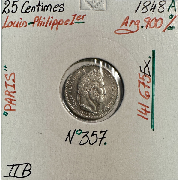 25 CENTIMES LOUIS-PHILIPPE 1er...
