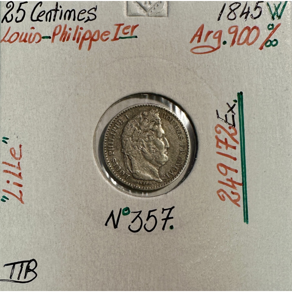 25 CENTIMES LOUIS-PHILIPPE 1er...