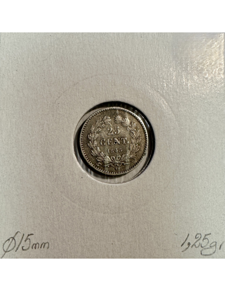 25 CENTIMES LOUIS-PHILIPPE 1er (1845W) Monnaie en Argent // Qualité : TTB