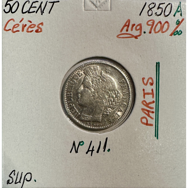50 CENTIMES CERES - 1850A - Monnaie...