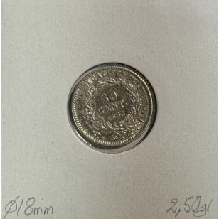 50 CENTIMES CERES - 1850A - Monnaie en Argent // Qualité... 2