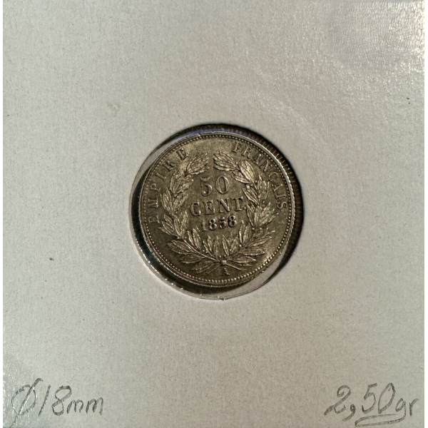 50 CENTIMES NAPOLEON III - 1858A -...