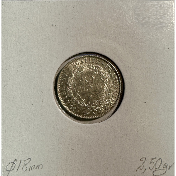 50 CENTIMES CERES - 1873A - Pièce de...
